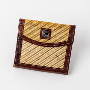 DOONEY & BOURKE Crocodile Embossed Leather BiFold Wallet Change Purse